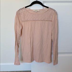 Loft Light Pink Long Sleeved T-Shirt